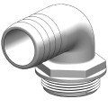 TruDesign Aquavalve Hose Tail White 90 Degree 38mm - Blue Seal 90299, water instalation