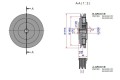Sprzęgło el-magnetyczne koło pasowe 24 V 2xA 7" Albin 05-59-033