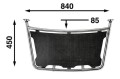 Bathing platform 84x45 cm Batsystem PT8045BL