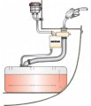 Kolektor nadmiaru paliwa lub piany Vetus FS3816