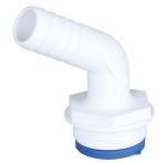 TruDesign Aquavalve Hose Tail White 120 Degree 25mm - Blue Seal 90258