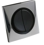 Włącznik podwójny srebrny piaskowany z ramką Batsystem B4870-2ss