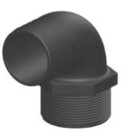 TruDesign Water Hose Tail to Male Thread 90 Degrees 50mm 90376
