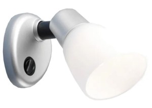 Lampa ścienna Opal srebrny matowy Batsystem 94000ms