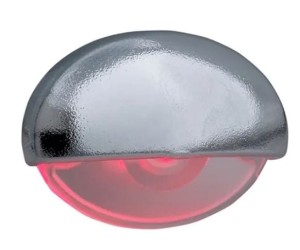 Lampa schodkowa LED Batsystem IP 66 chromowana czerwone światło 8872C