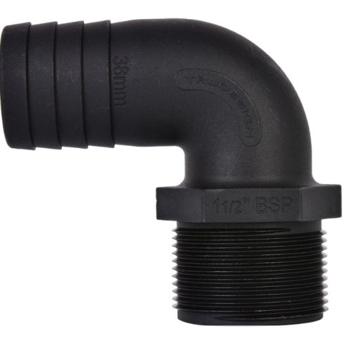 TruDesign Water Hose Tail to Male Thread 90 Degrees 25mm 90373
