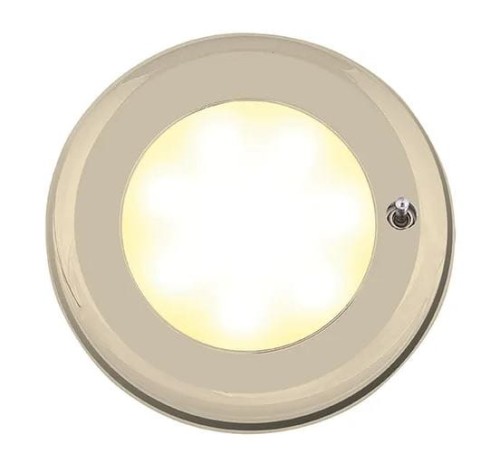 Lampa sufitowa z włącznikiem złota Batsystem 9485gs, oświetlenie jachtowe