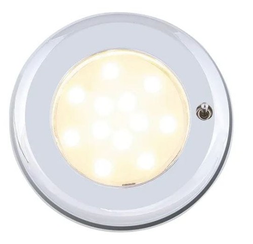 Lampa sufitowa z włącznikiem chromowana Batsystem 9475cs, oświetlenie jachtowe