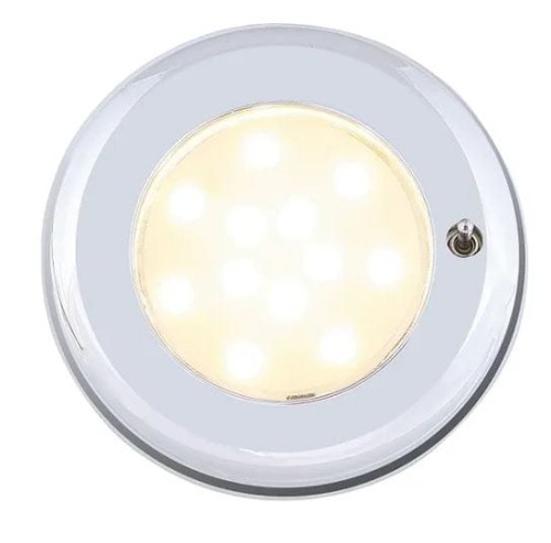 Lampa sufitowa z włącznikiem biała Batsystem 9475vs, oświetlenie jachtu, oświetlenie łodzi
