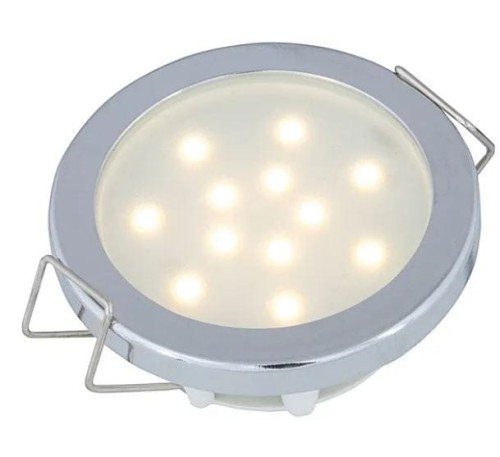 Lampa srebrna piaskowana Batsystem 9461c, oświetlenie jachtowe