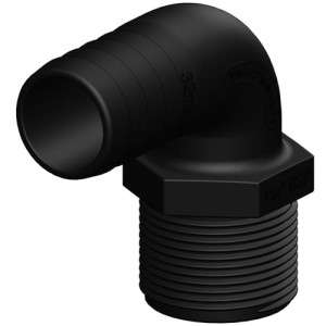 Króciec kolankowy z gwintem zewnętrznym 32 mm 1 1/4"  BSP 90°  Trudesign 90374