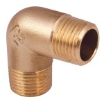 Kolanko nyplowe z mosiądzu M-M 90° 1/2" Guidi 0094#100004