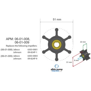 Premium Impeller Albin 06-01-008