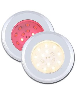 Lampa sufitowa światło czerwone/białe chromowana Batsystem 9475CRV