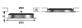 Lampa sufitowa chromowana Batsystem 9692c, oświetlenie sufitowe