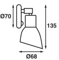 Lampa kabinowa chromowana Batsystem 9460c, oświetlenie do jachtu