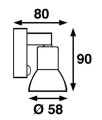 Lampa kabinowa chromowana Batsystem 9458c, oświetlenie kabinowe