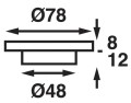 Lampa sufitowa chromowana Batsystem 9797-1c, oświetlenie jachtowe