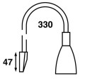 Lampa LED wyginana chromowana Batsystem 9445c, oświetlenie łodzi, oświetlenie jachtu