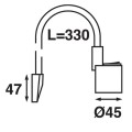 Lampa mapowa srebrna matowa Batsystem 94447-330ms, oświetlenie jachtowe, oświetlenie łodzi