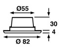 Lampa sufitowa Pinto światło czerwone/białe chromowana Batsystem  9476crvs,  oświetlenie jachtowe, oświetlenie łodzi