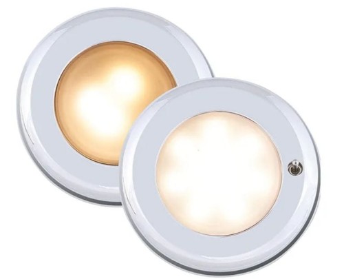 Lampa sufitowa Nova chromowana Batsystem 9475cvvs,  oświetlenie jachtowe, oświetlenie łodzi
