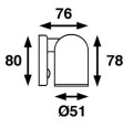 Lampa ścienna Tube biała Batsystem 9406v,  oświetlenie jachtowe, oświetlenie łodzi