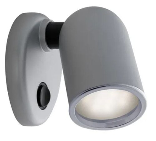 Lampa ścienna Tube srebrny matowy Batsystem 9405ms,  oświetlenie jachtowe, oświetlenie łodzi