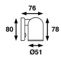 Lampa ścienna Tube srebrny matowy Batsystem 9405ms,  oświetlenie jachtowe, oświetlenie łodzi