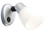 Lampa ścienna Opal srebrny matowy Batsystem 94000ms