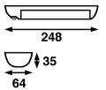 Lampa soft srebrny matowy Batsystem 9025ms, oświetlenie jachtowe