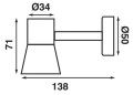 Lampa Tube D3 Batsystem 2093-D3X, oświetlenie jachtowe