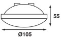 Lampa pokładowa Batsystem 9557, oświetlenie jachtowe