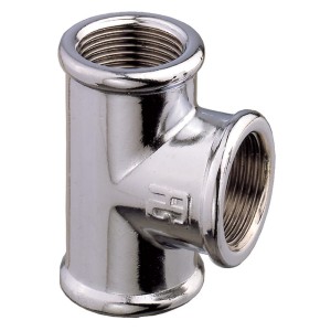 Trójnik z mosiądzu chromowanego Ż-Ż-Ż 3/4" Guidi 0130C#110005