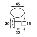 Lampa schodkowa LED Batsystem IP66 białe światło 8870V, oświetlenie, oświetlenie jachtowe