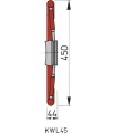 Koło sterowe śr. 450 mm. mahoń  Vetus KW45