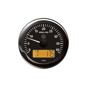 Tachometr z wyświetlaczem LCD VDO czarny 4000 obr/min  A2C59512391