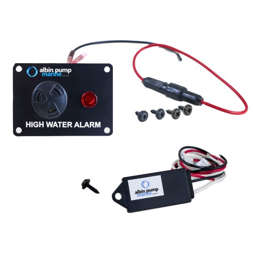 Cyfrowy alarm wysokiego poziomu wody 12 V Albin 01-69-041, instalacja wodna